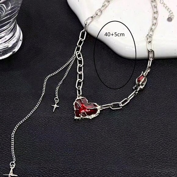 Gothic Heart Necklace - Stainless steel - Picture 4 of 4